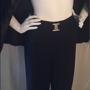 Joseph Ribhoff Evening black pants w/ Rhinestone
